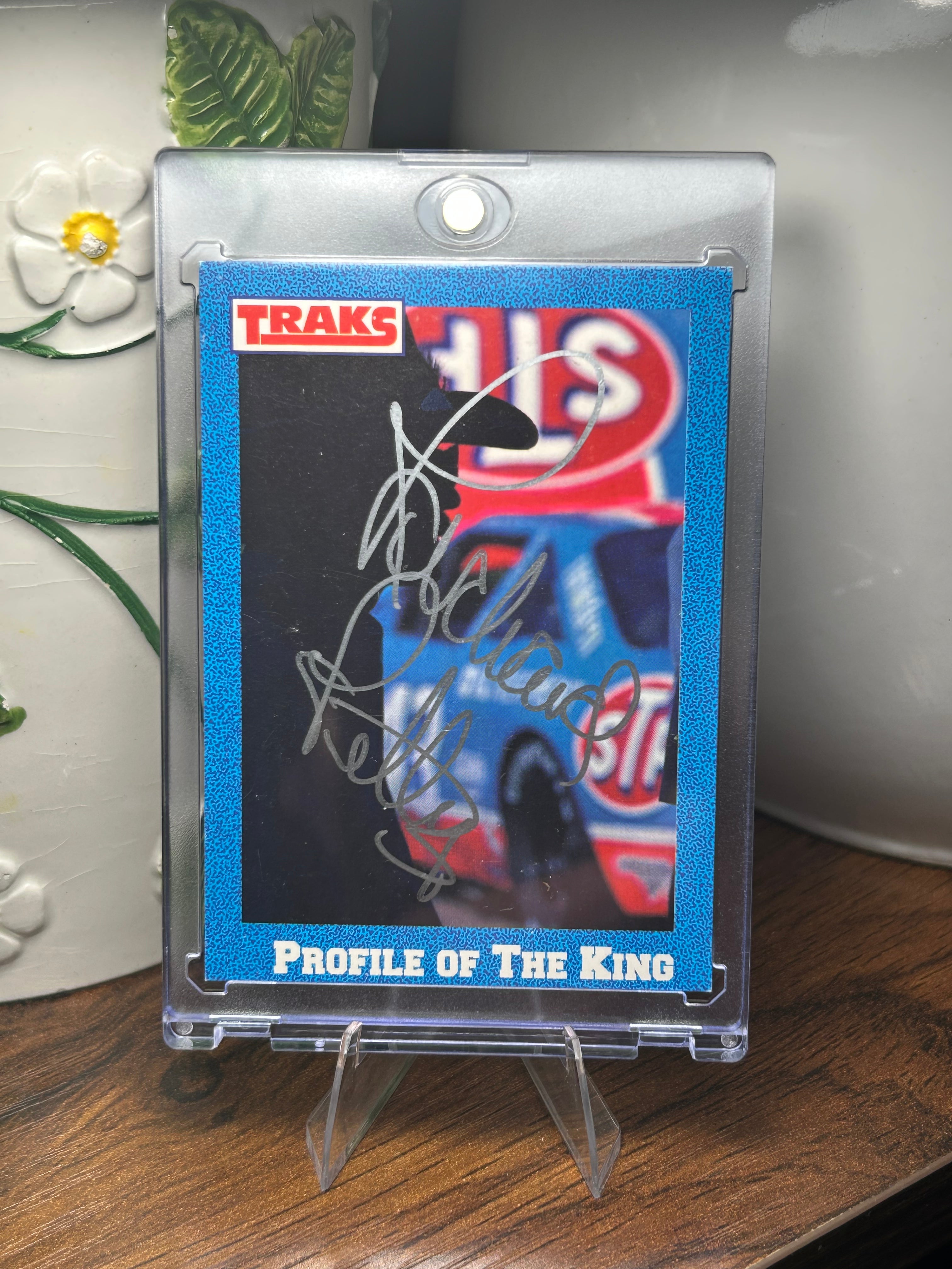 Richard Petty Autographed 1991 Traks Portrait of the King Card