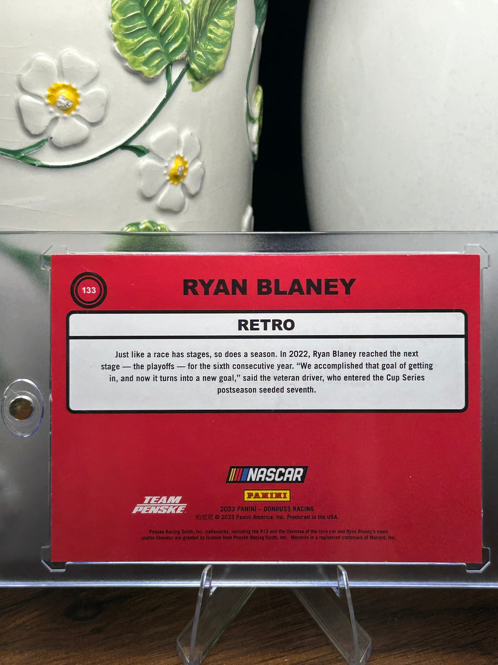 Ryan Blaney Autographed 2023 Donruss Card #133