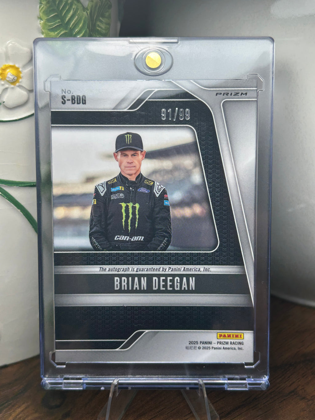 Brian Deegan Autographed Scripts Card 2025 NASCAR Prizm [Red Prizm] /99