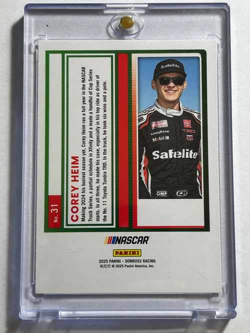 Corey Heim Autographed 2025 Donruss #31