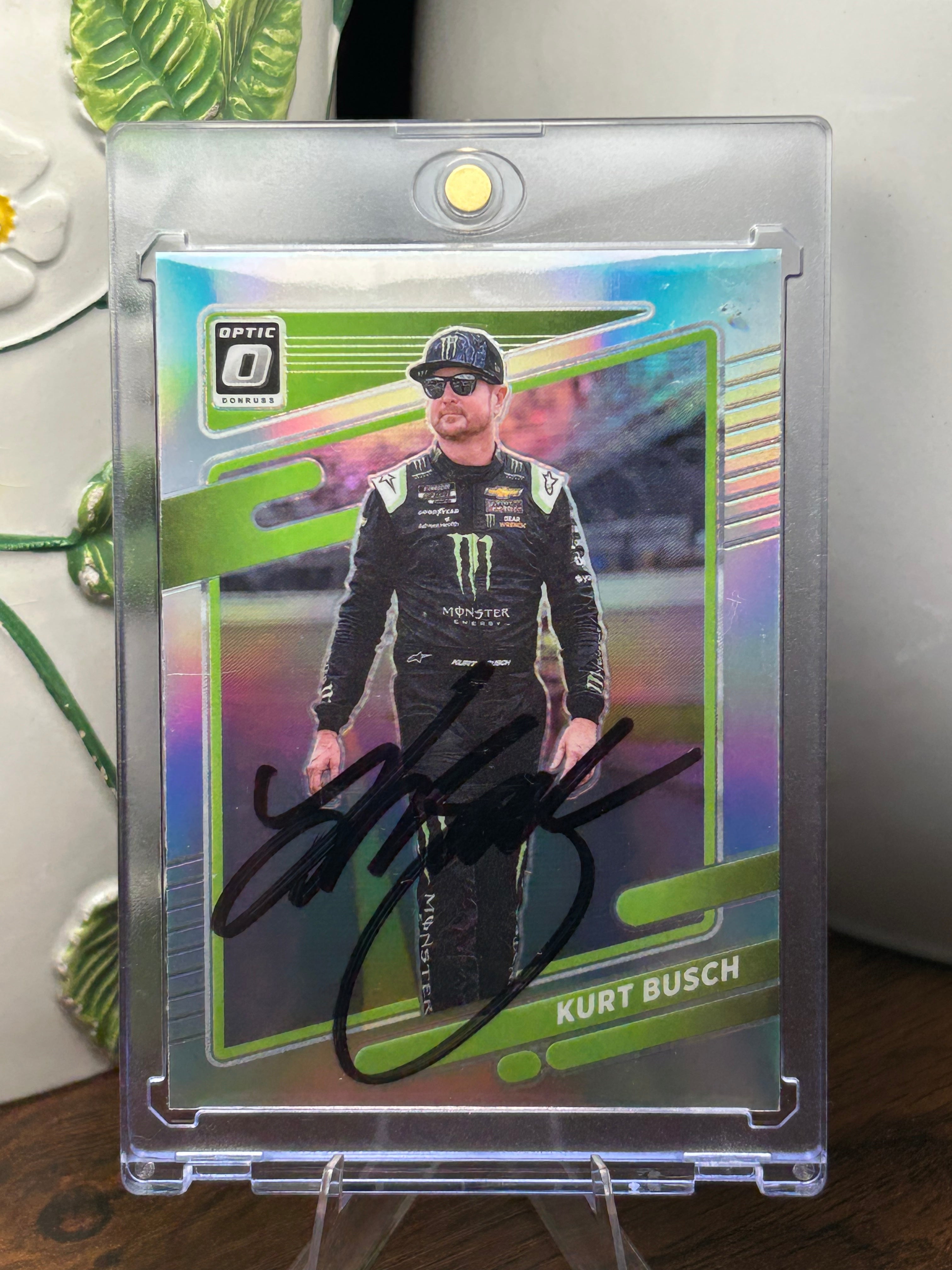 Kurt Busch Autographed 2022 Donruss Optic Holo Card #22