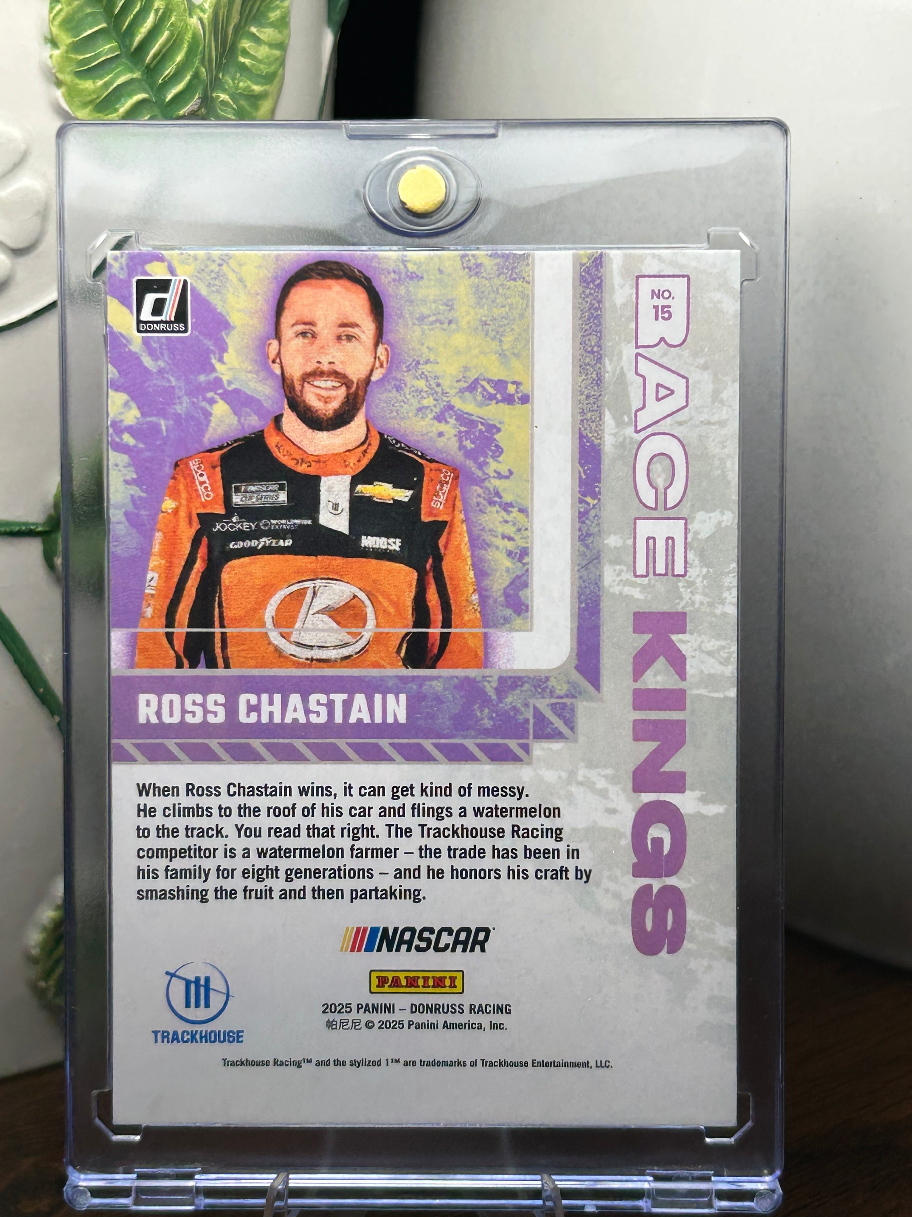Ross Chastain Autographed 2025 Donruss Card #15
