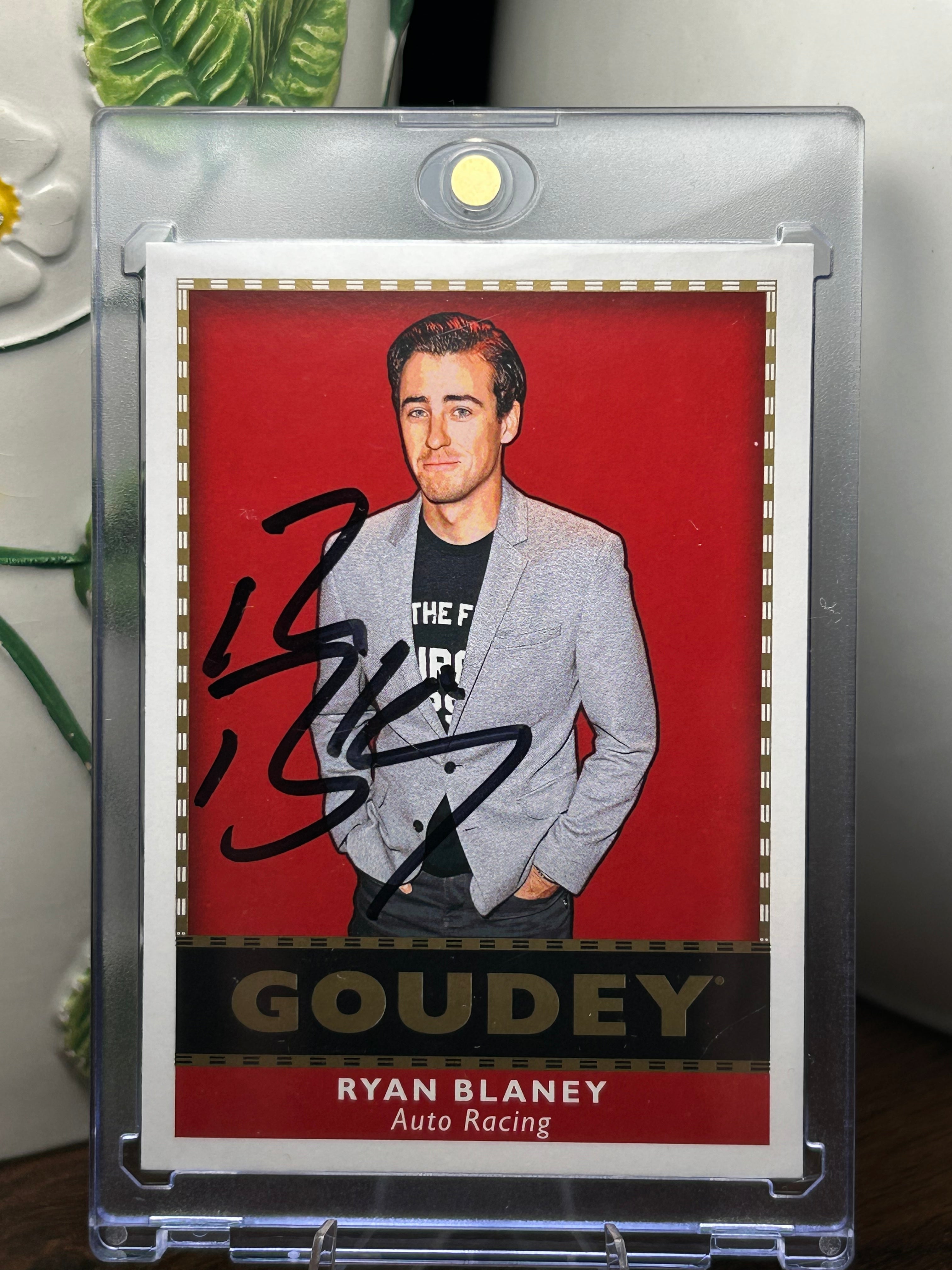 Ryan Blaney Autographed 2018 Goudey Racing NASCAR Card
