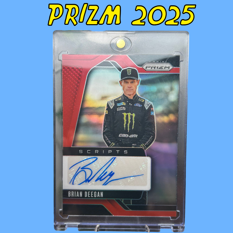 Brian Deegan Autographed Scripts Card 2025 NASCAR Prizm [Red Prizm] /99